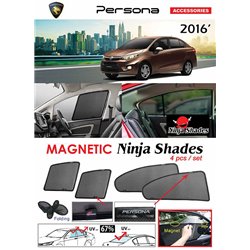 PROTON PERSONA 2016 - 2019 NINJA SHADES UV Proof Custom Fit Car Door Window Magnetic Sun Shades (4pcs)