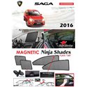 PROTON SAGA 2016 - 2019 NINJA SHADES UV Proof Custom Fit Car Door Window Magnetic Sun Shades (4pcs)