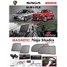 PROTON SAGA BLM FLX 2011 - 2016 NINJA SHADES UV Proof Custom Fit Car Door Window Magnetic Sun Shades (4pcs)