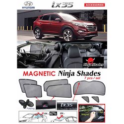 HYUNDAI TUCSON IX35 2015- 2019 NINJA SHADES UV Proof Custom Fit Car Door Window Magnetic Sun Shades (7pcs)
