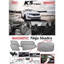 KIA K5 2010 - 2015 NINJA SHADES UV Proof Custom Fit Car Door Window Magnetic Sun Shades (5pcs)