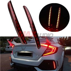 HONDA CIVIC FC/ FK8/ Hatchback 2016 - 2019 Type-R Rear Bumper LED Safety Brake Light Reflector with Sequential Turn Signal