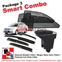 [Smart Combo] PROTON SAGA 2016 (4pcs) SAMURAI SHADES + (1set) Premium Arm Rest + (1set) MUGEN Style Door Visor