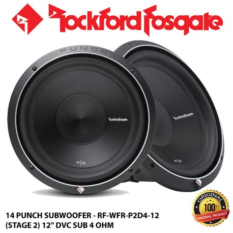 Rockford Fosgate Punch P2D4-10 10" Subwoofer - 4-Ohm Dual Voice Coil - 250W RMS