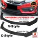 Universal (C-Style/V-Style) Front Bumper ABS Wrap Angle Wind Splitters Diffuser Lips Skirt Guard For All Vehicle Car