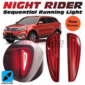 PROTON X70 Night Rider Sportivo Sequential Blinking Plug and Play Rear Bumper Reflector LED Light with Turn Signal (Red Lens) 