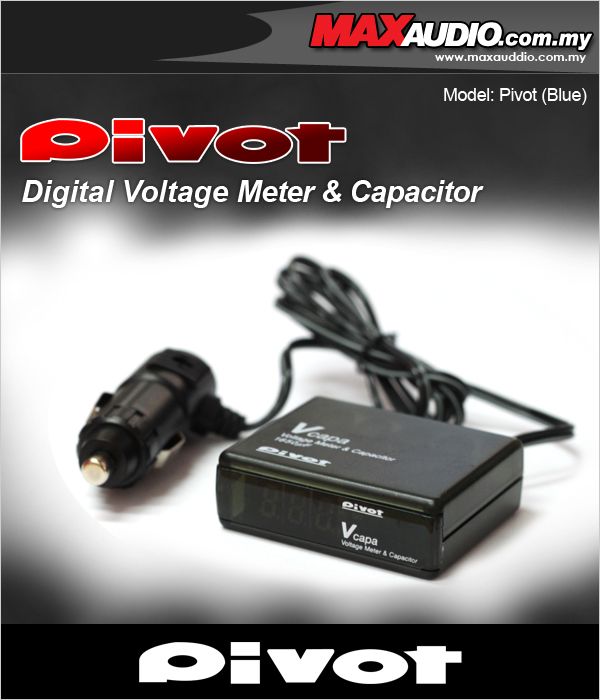 PIVOT V Capa Volt Meter In-Car Voltage Stabilizer Fuel Saver