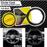 Car Carbon Fiber Full Black Steering Wheel Cover Auto Anti-Slip Leather Automotive Interior Accessories Decorate 38cm inner Diam
