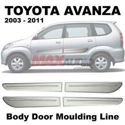 TOYOTA AVANZA 2003 - 2011 Side Door Moulding Body Level Lining Garnish with Silver Paint (4pcs/Set)