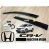 HONDA CRV 2013 - 2016 4" Injection Chrome Lining Elegant Steel Anti UV Light Door Visor with Clip (AL)