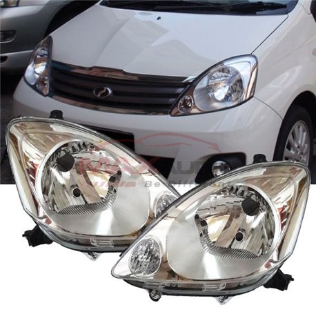 PERODUA VIVA Original Design Chrome Head Lamp (Pair) 