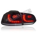 VOLKSWAGEN GOLF MK6 2008 - 2014 EAGLE EYES GTI Style Full Smoke Lens LED Tail Lamp with Sequential Turn Signal [TL-307-SQ-1]