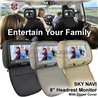 SKY NAVI Universal Fitting 8" HD LCD Car Vehicle Headrest Monitor Display Screen with Touch Button (Pair)