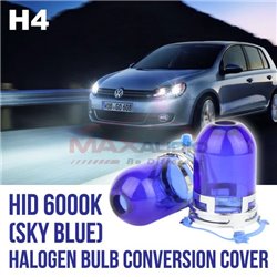 HID H4 6000K Sky Blue Head Lamp Halogen Bulb Conversion Cover Cap Main in Taiwan (Pair)