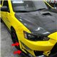 Universal Fitting for Most Cars Vehicles Evo Style Front Bumper Shark Fin Wind Splitter Canard (4pcs/Set)
