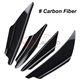 Universal Fitting for Most Cars Vehicles WRX Style Front Bumper Shark Fin Wind Splitter Canard (4pcs/Set)
