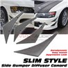 Universal Fitting for Most Cars Vehicles Slim Style Front Bumper Shark Fin Wind Splitter Diffuser Canard (4pcs/Set)