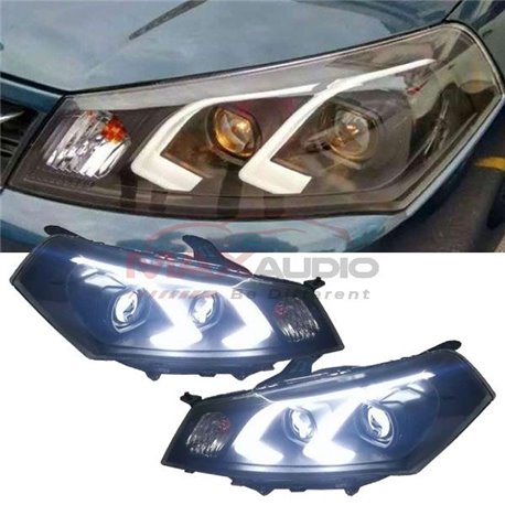 PROTON SAGA FL FLX SV 2011 - 2015 Mercedes E-Class Aero Light Plank DRL Double Projector Head Lamp (Pair) [636]