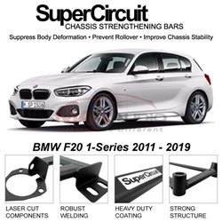 BMW F20 1-Series 2011 - 2019 SUPER CIRCUIT Chassis Stablelizer Strengthening Racing Safety Strut Bars