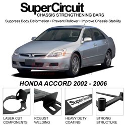 HONDA ACCORD 2002 - 2006 SUPER CIRCUIT Chassis Stablelizer Strengthening Racing Safety Strut Bars