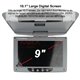 SKY NAVI 9" Inch HD 720P TFT LCD Screen Flip Down Multimedia Overhead Car Roof Ceiling Mount Monitor with Cabin Room Lamp