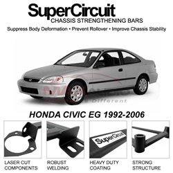 HONDA CIVIC EG 1992-2006 SUPER CIRCUIT Chassis Stablelizer Strengthening Racing Safety Strut Bars
