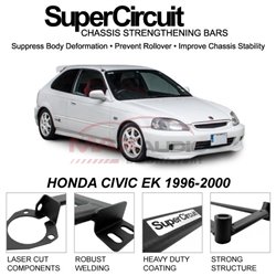 HONDA CIVIC EK 1996-2000 SUPER CIRCUIT Chassis Stablelizer Strengthening Racing Safety Strut Bars