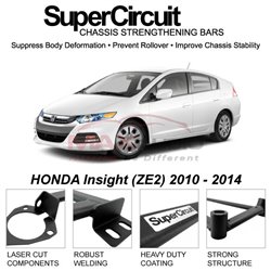 HONDA Insight (ZE2) 2010 - 2014 SUPER CIRCUIT Chassis Stablelizer Strengthening Racing Safety Strut Bars  