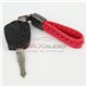 Premium Leather Stainless Aluminum Belt Strap Buckle Car Key Remote Keychain Keyring