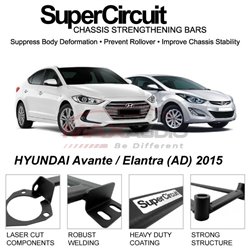 HYUNDAI Avante / Elantra (AD) 2015 SUPER CIRCUIT Chassis Stablelizer Strengthening Racing Safety Strut Bars