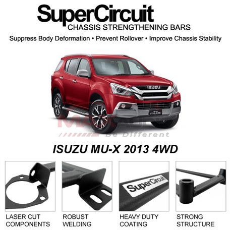 ISUZU MU-X 2013 4WD SUPER CIRCUIT Chassis Stablelizer Strengthening Racing Safety Strut Bars