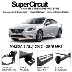 MAZDA 6 (GJ) 2012 - 2016 MK3 SUPER CIRCUIT Chassis Stablelizer Strengthening Racing Safety Strut Bars