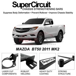 MAZDA  BT50 2011 MK2 SUPER CIRCUIT Chassis Stablelizer Strengthening Racing Safety Strut Bars