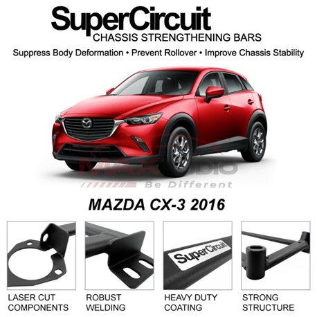MAZDA CX-3 2016 SUPER CIRCUIT Chassis Stablelizer Strengthening Racing Safety Strut Bars