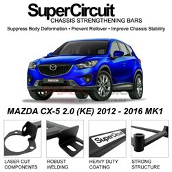 MAZDA CX-5 2.0 (KE) 2012 - 2016 MK1 SUPER CIRCUIT Chassis Stablelizer Strengthening Racing Safety Strut Bars