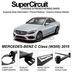 MERCEDES-BENZ C Class (W205) 2015 SUPER CIRCUIT Chassis Stablelizer Strengthening Racing Safety Strut Bars