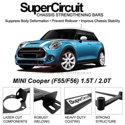 MINI Cooper (F55/F56) 1.5T / 2.0T SUPER CIRCUIT Chassis Stablelizer Strengthening Racing Safety Strut Bars