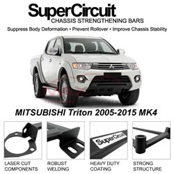 MITSUBISHI Triton 2005-2015 MK4 SUPER CIRCUIT Chassis Stablelizer Strengthening Racing Safety Strut Bars