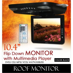DLAA 10.4" Black Color TFT Roof Monitor w/ DVD/VCD/MP3/USB/SD Player