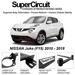 NISSAN Juke (F15) 2010 - 2018 SUPER CIRCUIT Chassis Stablelizer Strengthening Racing Safety Strut Bars