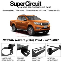 NISSAN Navara NP300 (D23) 2014 MK3 SUPER CIRCUIT Chassis Stablelizer Strengthening Racing Safety Strut Bars