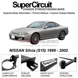 NISSAN Silvia (S15) 1999 - 2002 SUPER CIRCUIT Chassis Stablelizer Strengthening Racing Safety Strut Bars
