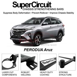 PERODUA Aruz SUPER CIRCUIT Chassis Stablelizer Strengthening Racing Safety Strut Bars