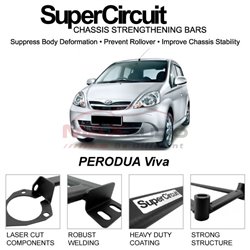 PERODUA Viva SUPER CIRCUIT Chassis Stablelizer Strengthening Racing Safety Strut Bars