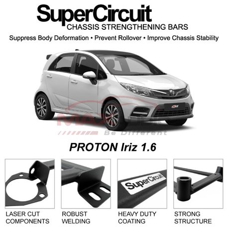 PROTON Iriz 1.6 SUPER CIRCUIT Chassis Stablelizer Strengthening Racing Safety Strut Bars