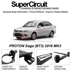 PROTON Saga (BT3) 2016 MK3 SUPER CIRCUIT Chassis Stablelizer Strengthening Racing Safety Strut Bars