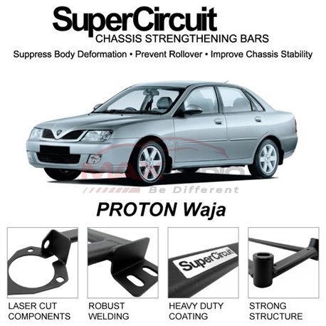 PROTON Waja SUPER CIRCUIT Chassis Stablelizer Strengthening Racing Safety Strut Bars