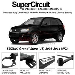SUZUKI Grand Vitara (JT) 2005-2014 MK3 SUPER CIRCUIT Chassis Stablelizer Strengthening Racing Safety Strut Bars
