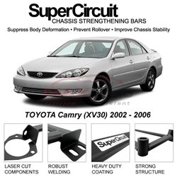 TOYOTA Camry (XV30) 2002 - 2006 SUPER CIRCUIT Chassis Stablelizer Strengthening Racing Safety Strut Bars