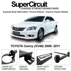 TOYOTA Camry (XV40) 2006- 2011 SUPER CIRCUIT Chassis Stablelizer Strengthening Racing Safety Strut Bars